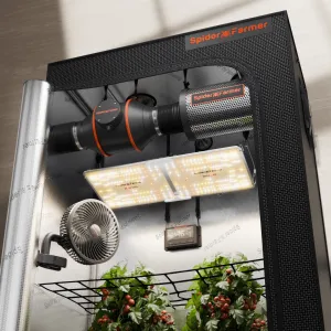 Spider Farmer SF2000 LED Grow Light   2' x 4' Grow Tent   Inline Fan Combo with Temperature and Humidity Controller