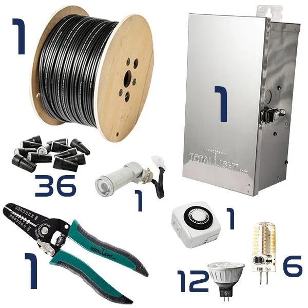 Total Light® Up Light and Path Light Combo #4 Complete Landscape Kit
