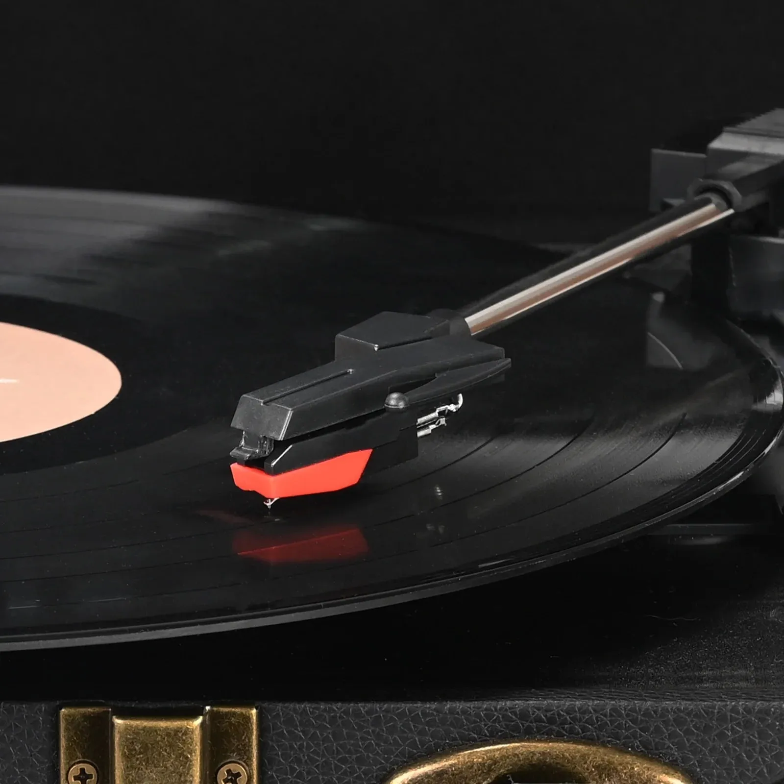 Udreamer Bluetooth Portable Suitcase Record Player with 3-speed Turntable & Built-in Speakers | Black