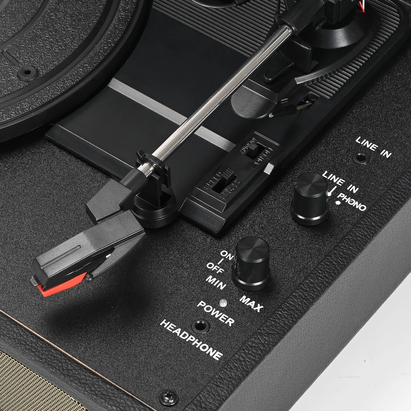 Udreamer Bluetooth Portable Suitcase Record Player with 3-speed Turntable & Built-in Speakers | Black