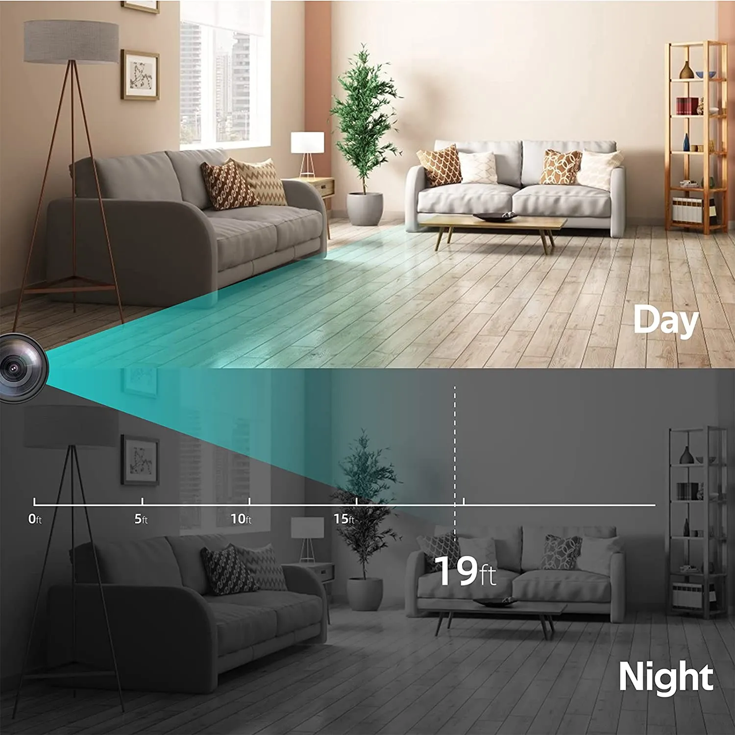 WiFi Wireless Phone Charging Nanny Camera Alarm Clock