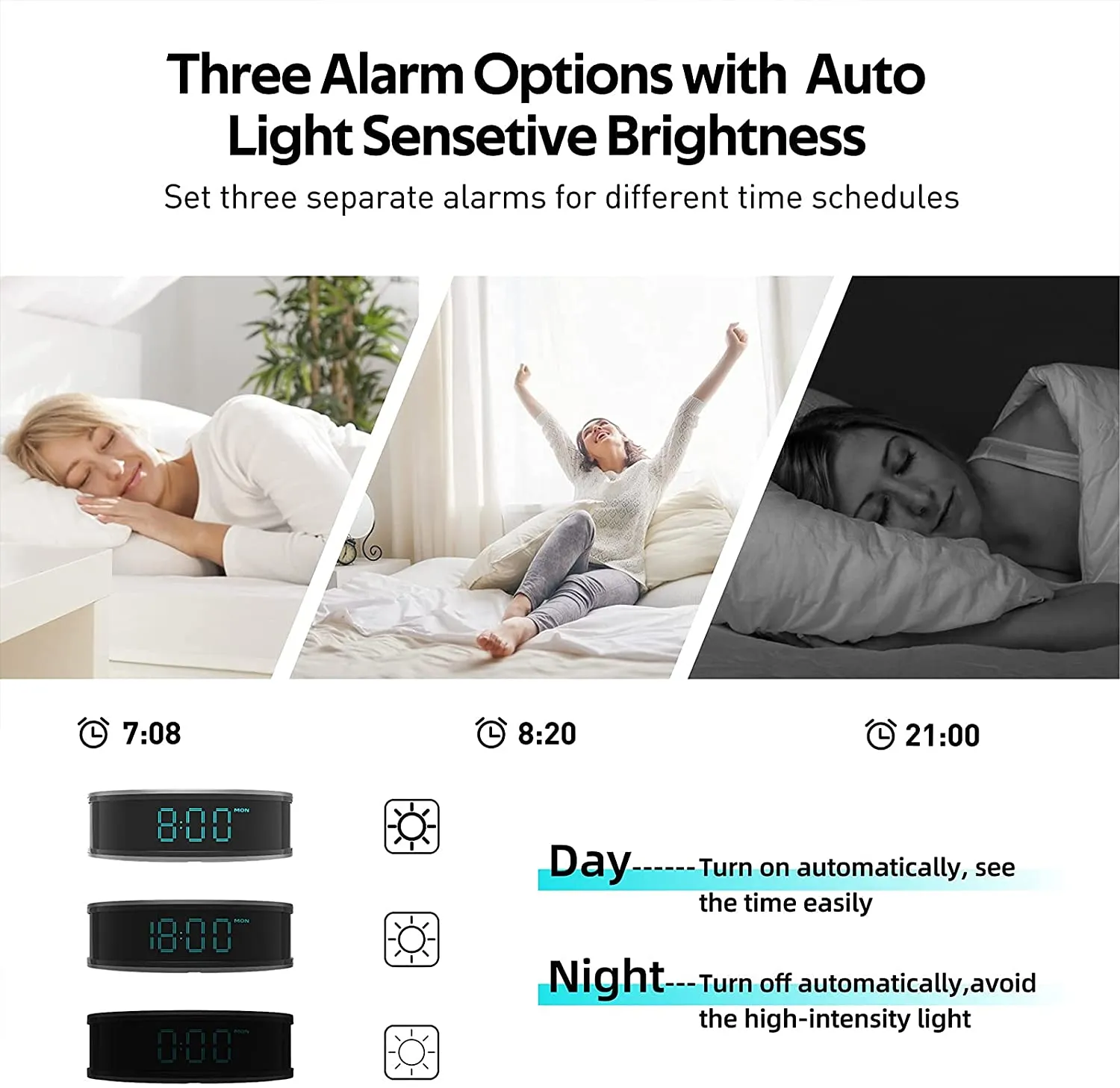 WiFi Wireless Phone Charging Nanny Camera Alarm Clock