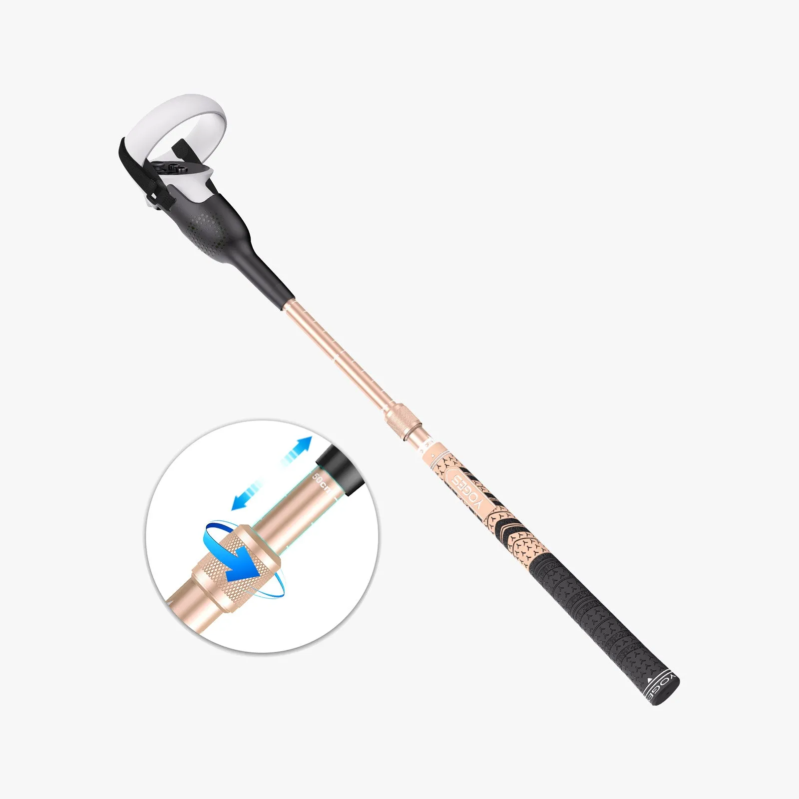 YOGES VR Q6 Golf Handle Compatible with Meta Quest 2 Controller,  Adjustable Length Grip for Golf  , Golf 5 eClub