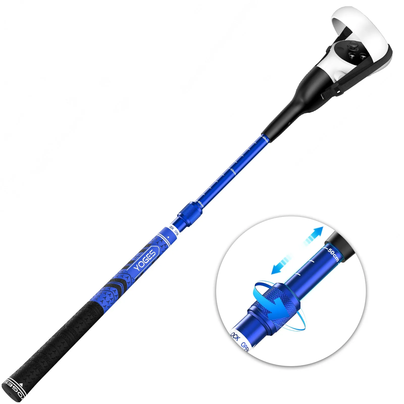 YOGES VR Q6 Golf Handle Compatible with Meta Quest 2 Controller,  Adjustable Length Grip for Golf  , Golf 5 eClub